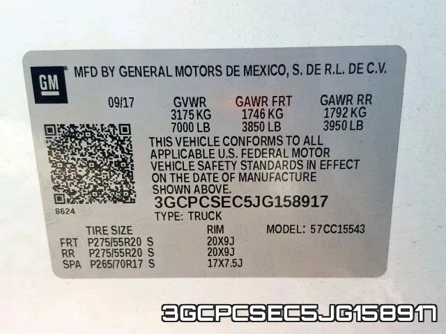3GCPCSEC5JG158917 фото 2