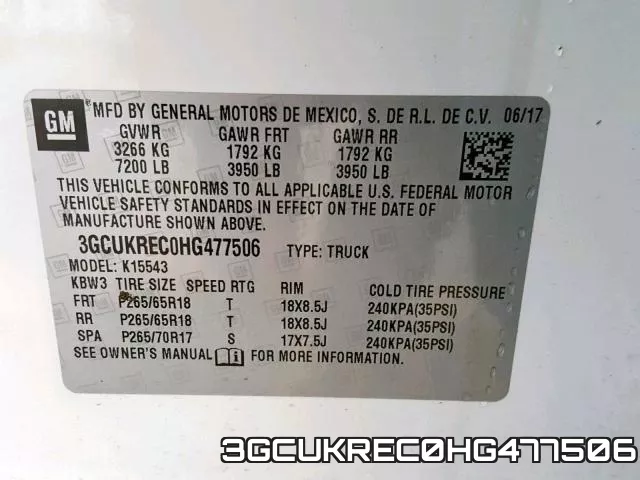 3GCUKREC0HG477506 фото 2