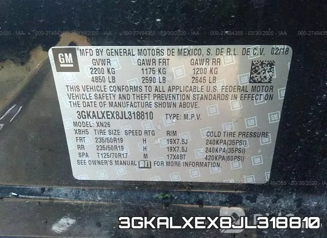 3GKALXEX8JL318810 фото 10