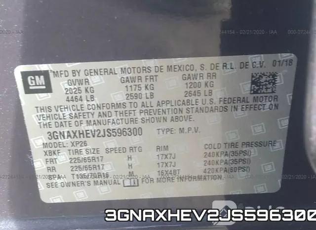 3GNAXHEV2JS596300 фото 10