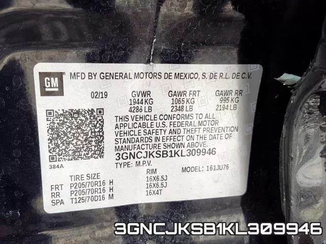 3GNCJKSB1KL309946 фото 2