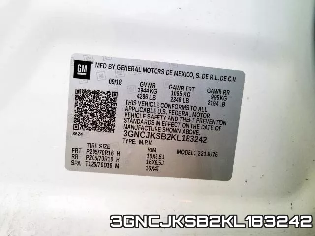 3GNCJKSB2KL183242 фото 2