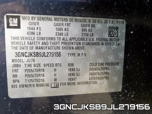 3GNCJKSB9JL279156 фото 2