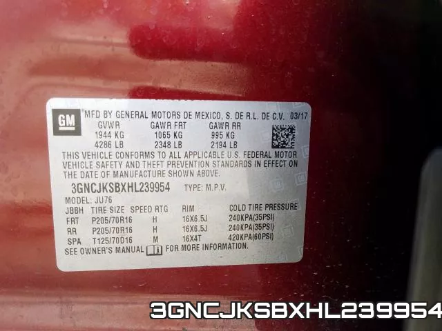 3GNCJKSBXHL239954 фото 2