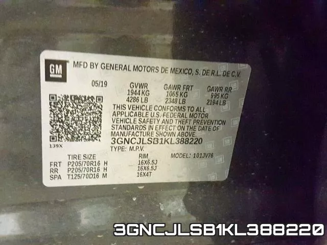 3GNCJLSB1KL388220 фото 2
