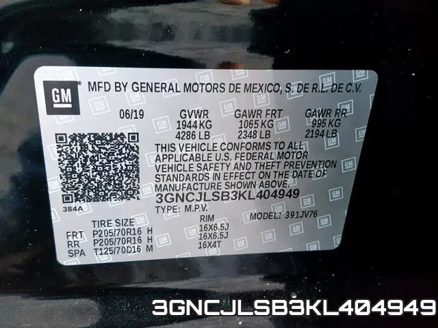 3GNCJLSB3KL404949 фото 2