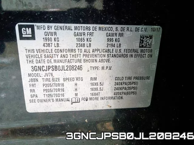 3GNCJPSB0JL208246 фото 2