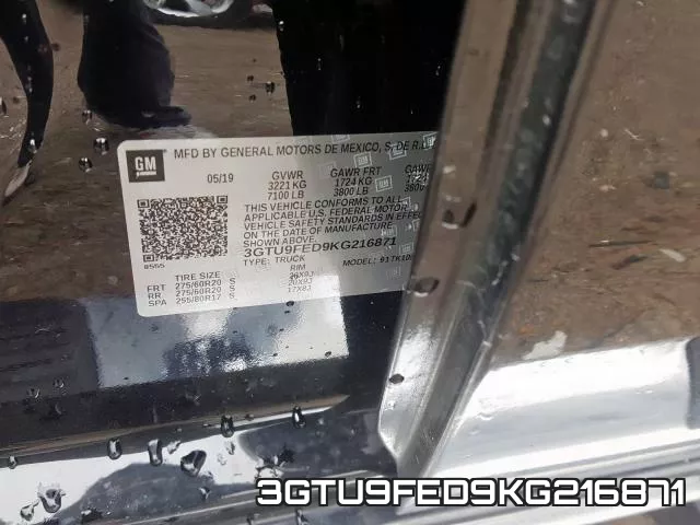 3GTU9FED9KG216871 фото 2