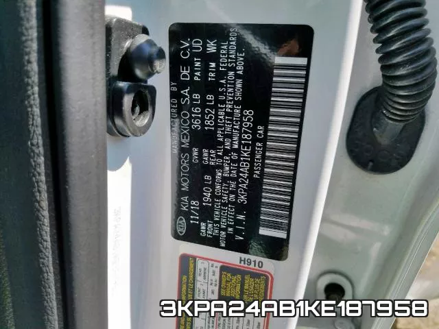 3KPA24AB1KE187958 фото 2