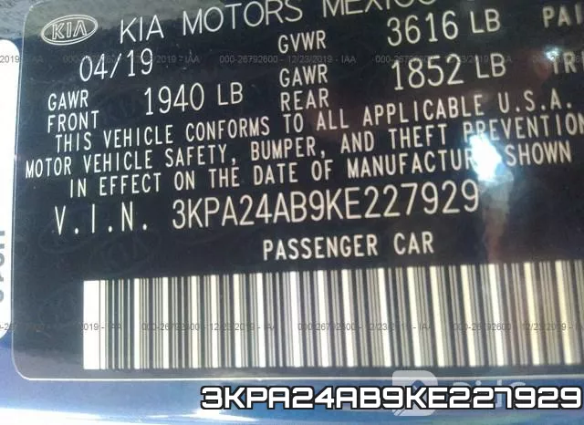 3KPA24AB9KE227929 фото 10