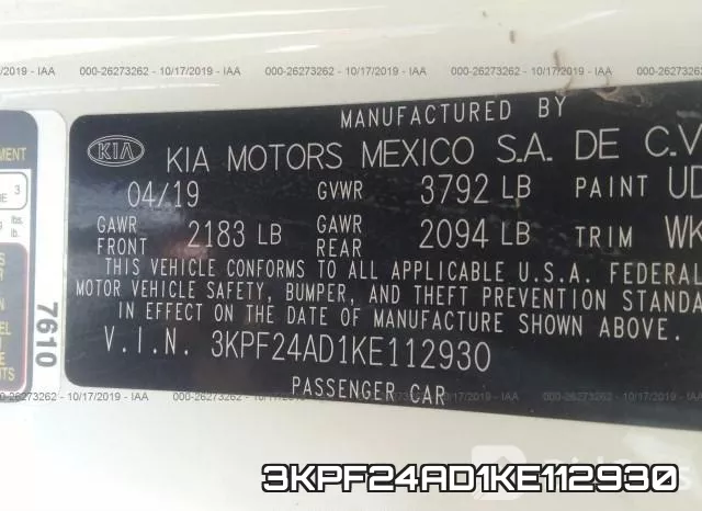 3KPF24AD1KE112930 фото 10
