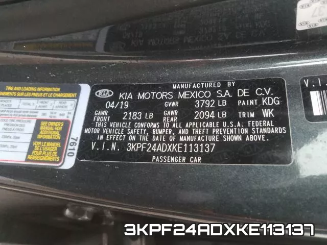 3KPF24ADXKE113137 фото 2