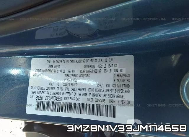 3MZBN1V33JM174658 фото 10