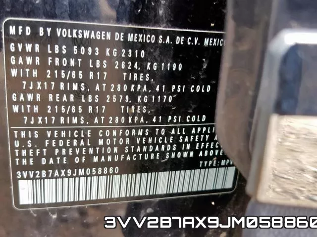 3VV2B7AX9JM058860 фото 2
