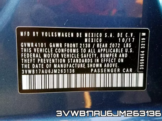 3VWB17AU6JM263136 фото 2
