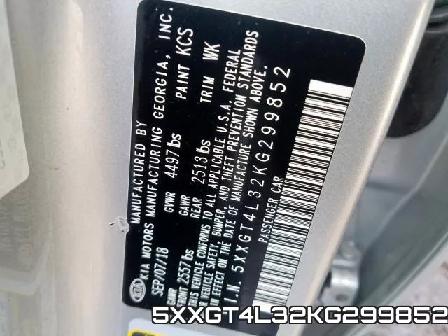 5XXGT4L32KG299852 фото 2