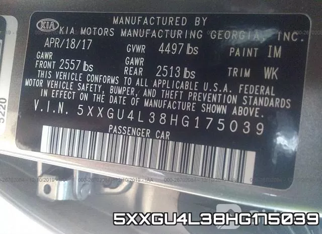 5XXGU4L38HG175039 фото 10