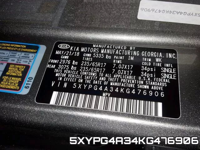 5XYPG4A34KG476906 фото 2