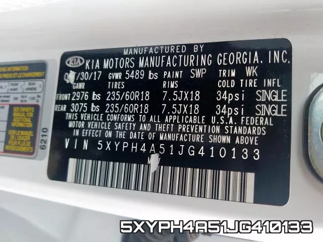 5XYPH4A51JG410133 фото 2