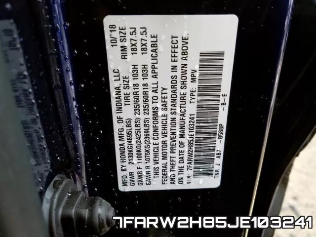 7FARW2H85JE103241 фото 2