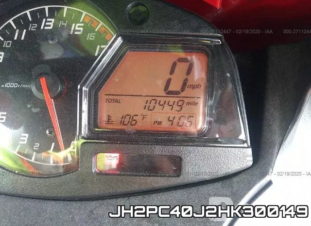 JH2PC40J2HK300149 фото 8
