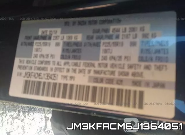 JM3KFACM6J1364051 фото 10
