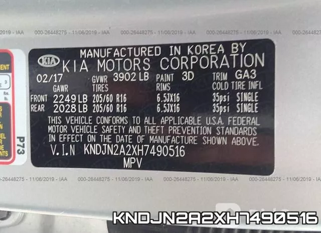 KNDJN2A2XH7490516 фото 10