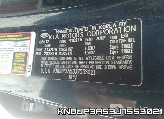 KNDJP3A53J7553021 фото 10