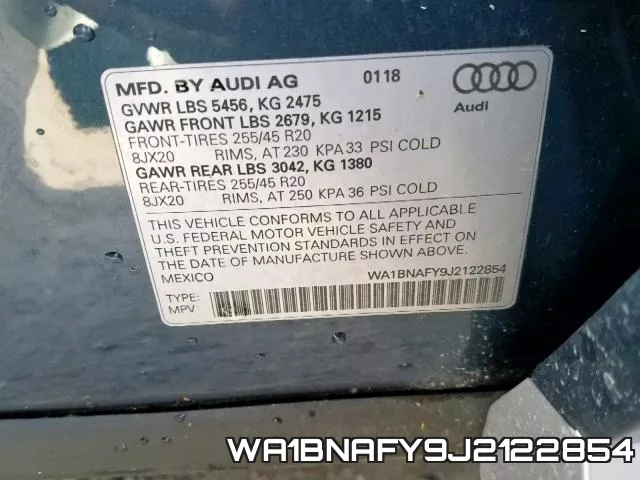 WA1BNAFY9J2122854 фото 2