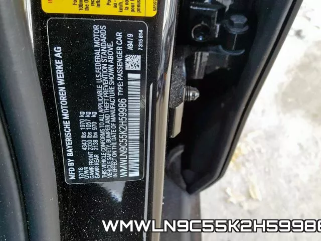 WMWLN9C55K2H59986 фото 2