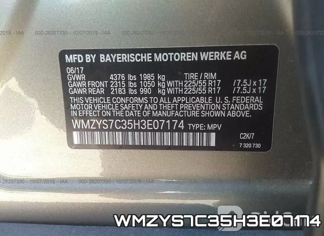 WMZYS7C35H3E07174 фото 10