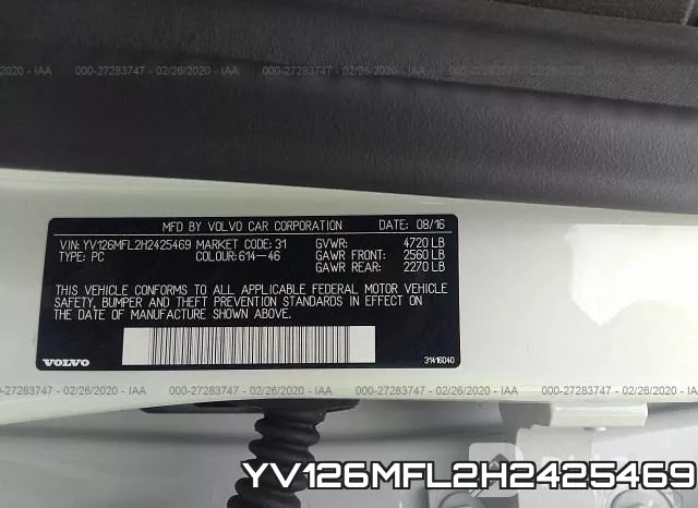YV126MFL2H2425469 фото 10
