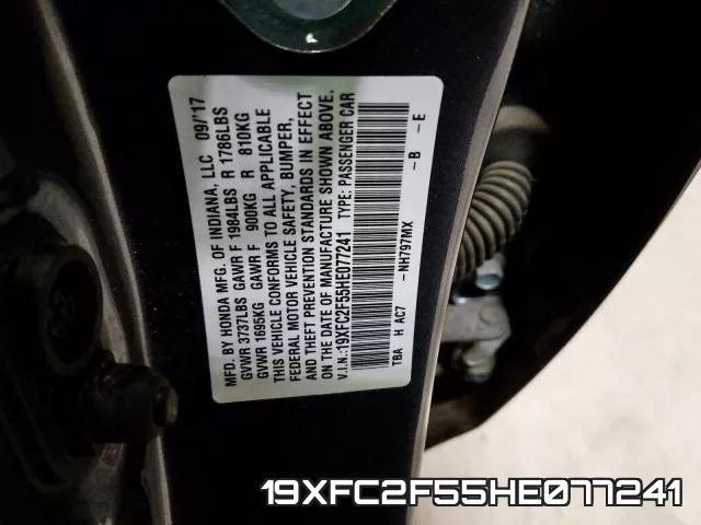 19XFC2F55HE077241 фото 2