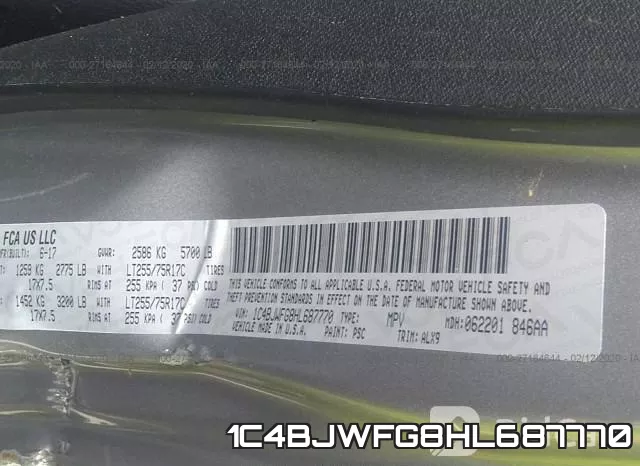 1C4BJWFG8HL687770 фото 10