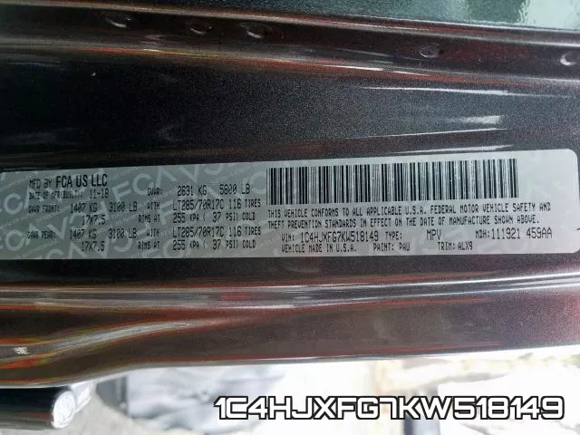 1C4HJXFG7KW518149 фото 2