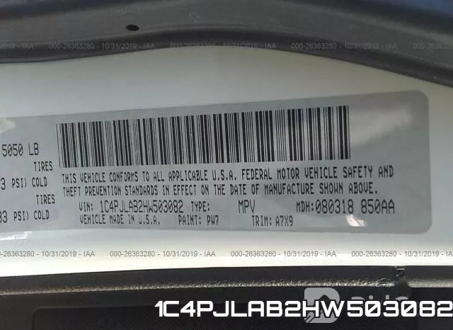 1C4PJLAB2HW503082 фото 10