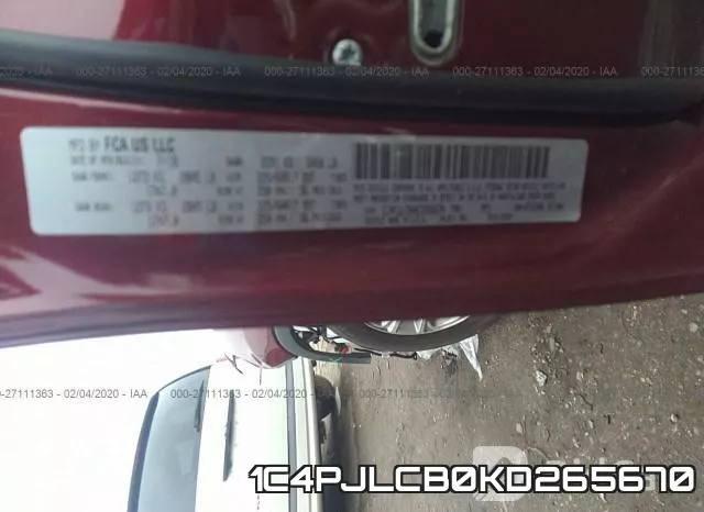 1C4PJLCB0KD265670 фото 10
