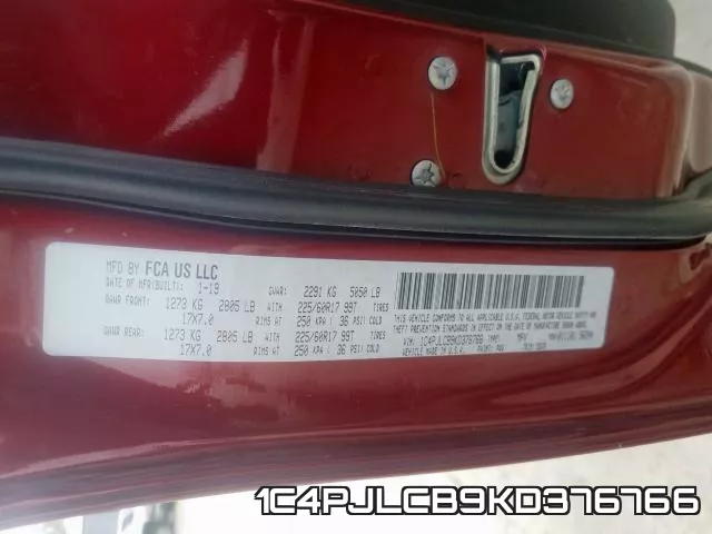 1C4PJLCB9KD376766 фото 2