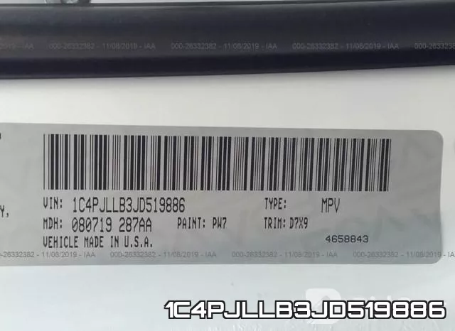 1C4PJLLB3JD519886 фото 10