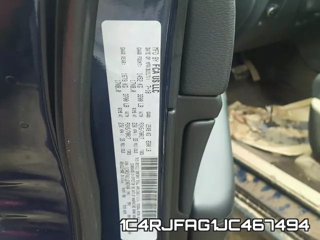 1C4RJFAG1JC467494 фото 2