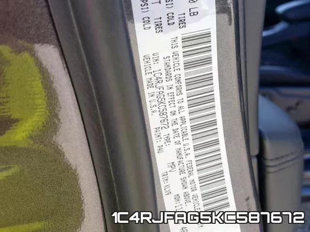 1C4RJFAG5KC587672 фото 2