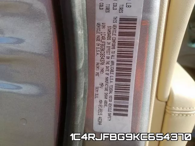 1C4RJFBG9KC654370 фото 2