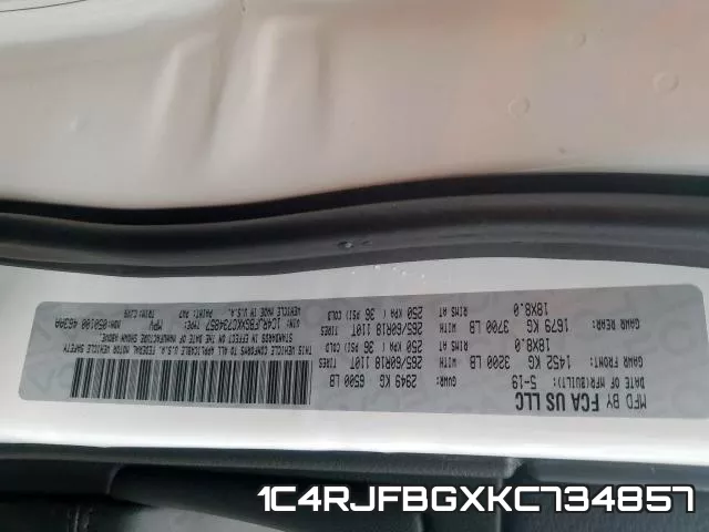 1C4RJFBGXKC734857 фото 2