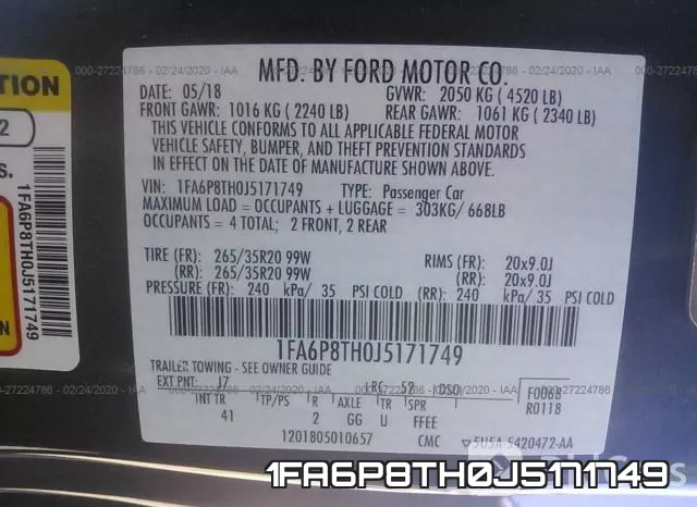 1FA6P8TH0J5171749 фото 10