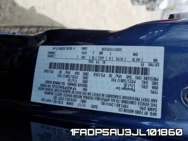 1FADP5AU3JL101860 фото 2