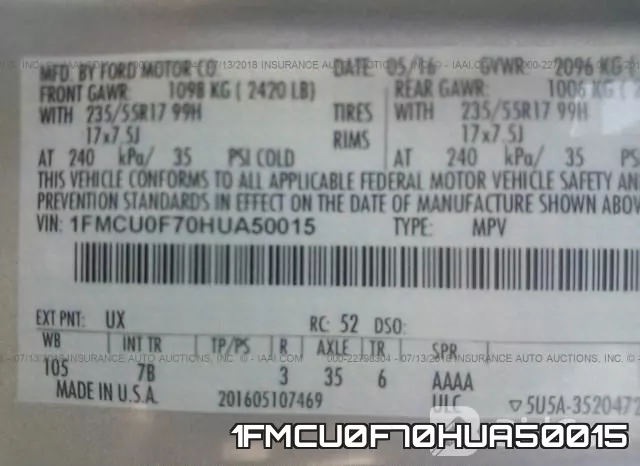 1FMCU0F70HUA50015 фото 10
