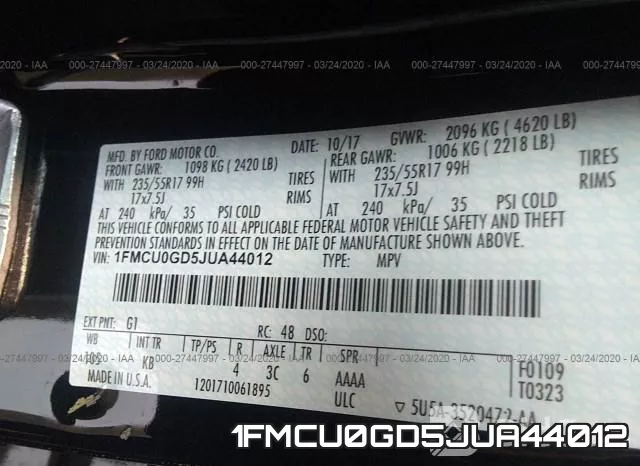1FMCU0GD5JUA44012 фото 10