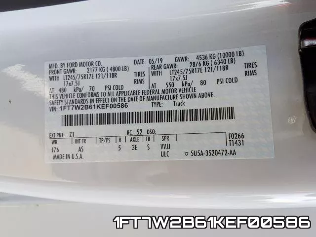 1FT7W2B61KEF00586 фото 2