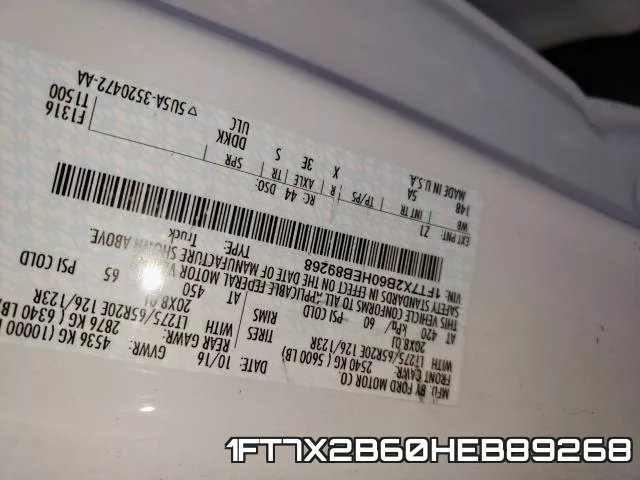 1FT7X2B60HEB89268 фото 2