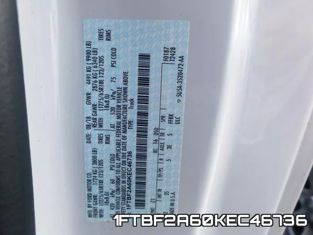 1FTBF2A60KEC46736 фото 2